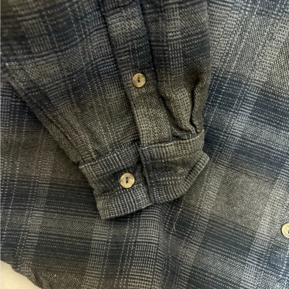 Carbon2Cobalt Shirt Mens  Blue Green Plaid Button Up Flannel Casual Pocket M - Picture 4 of 4